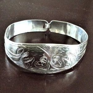 Late 1930's Indigenous bracelet, crafted from a silver dollar